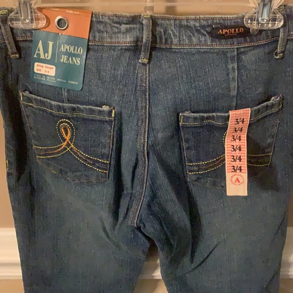 APOLLO JEANS Flare Stretch distressed 3/4 - Picture 7 of 10